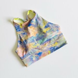 Lululemon SIZE 6 Energy Longlined High Neck Sports Bra in Altered Nature